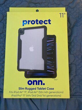 onn. 1042801 Slim Rugged Tablet Case for 11'' Screen iPad Pro and 10.9" iPad